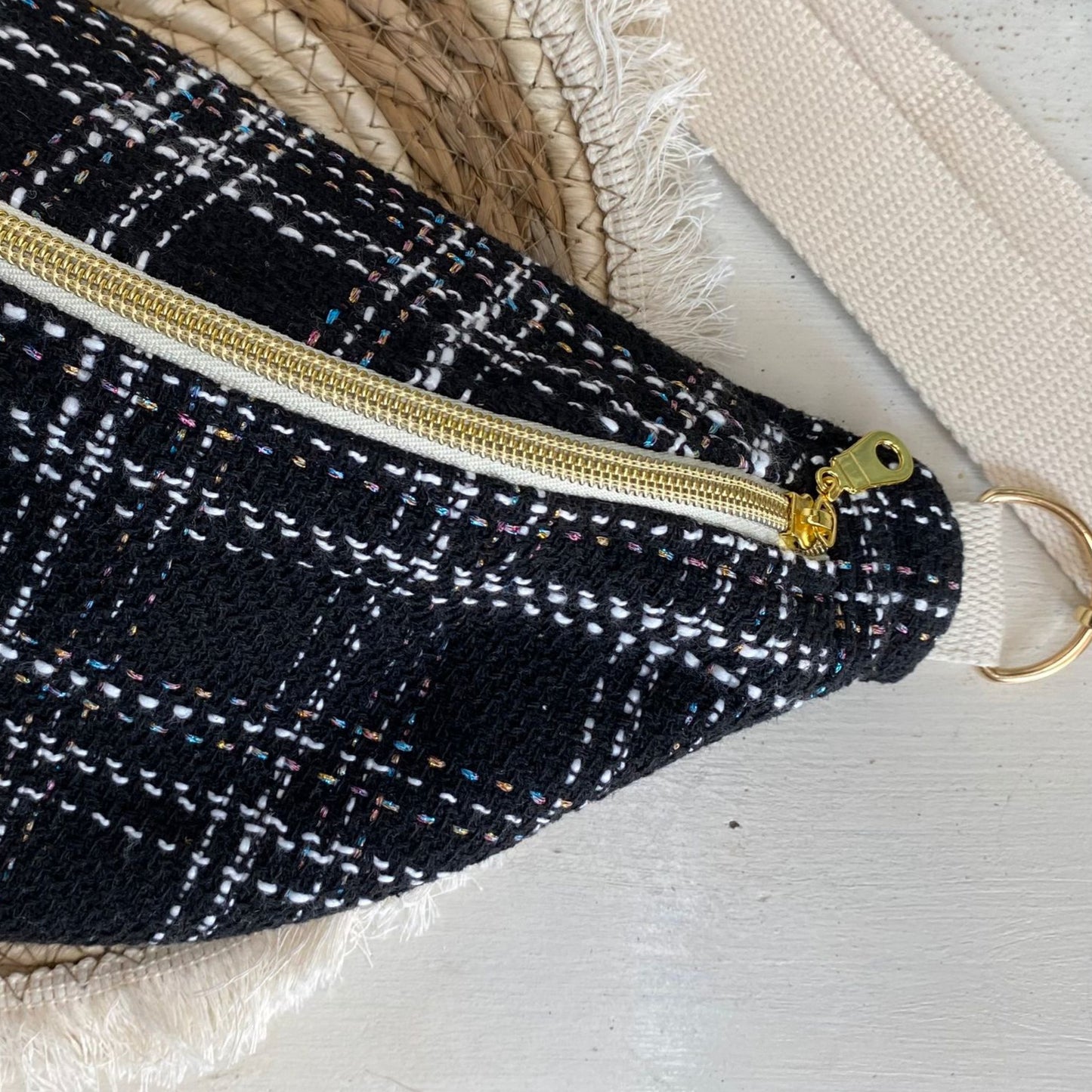 Sac Banane lainage lurex brillant multicolore