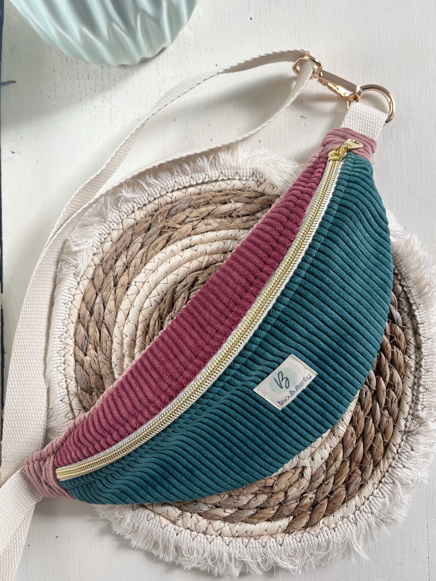 Sac banane ENFANT/ADO velours côtelé multicolore