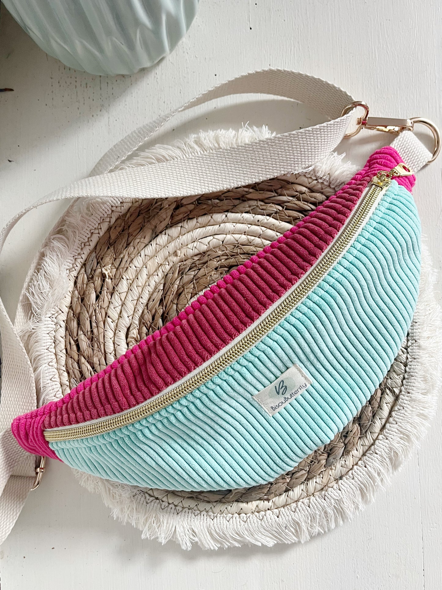 Sac banane ENFANT/ADO velours côtelé multicolore