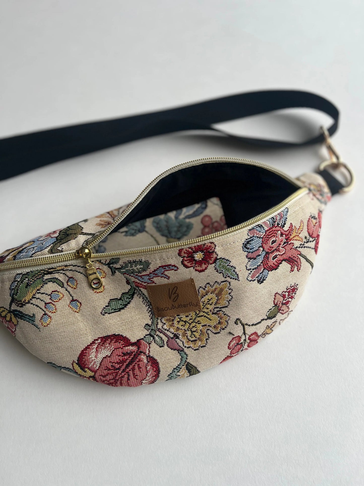 Sac Banane Jacquard Chantal, sangle réglable coton