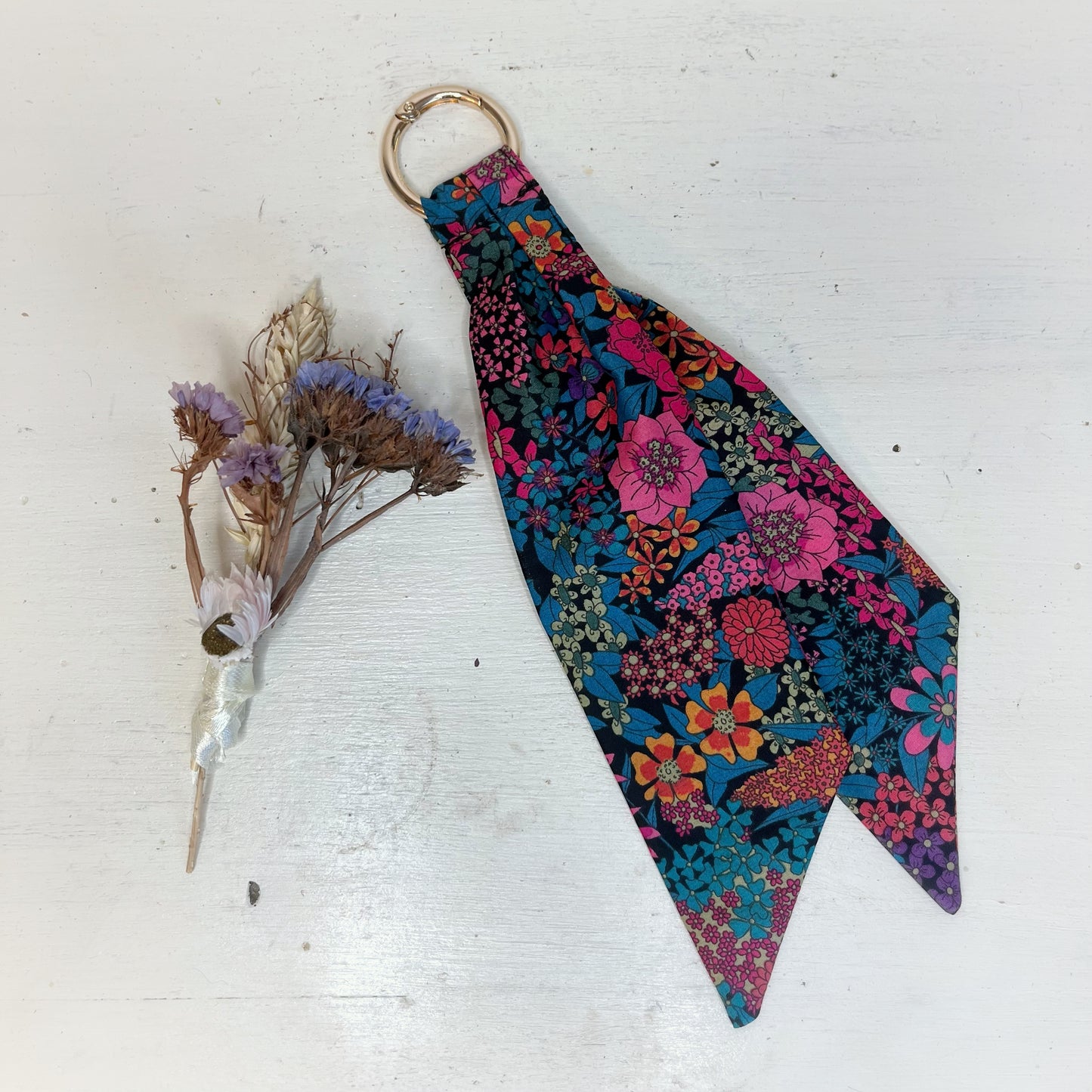 Bijoux de sac/ porte clé en Liberty