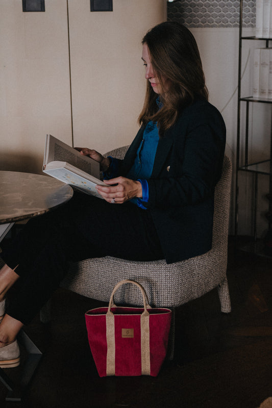 Sac à main JEANNE Fuchsia anse doré