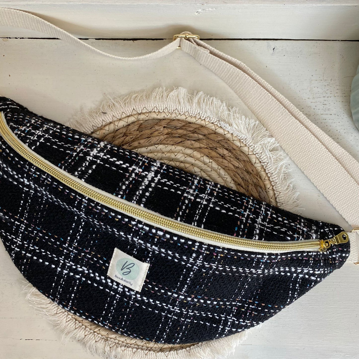 Sac Banane lainage lurex brillant multicolore