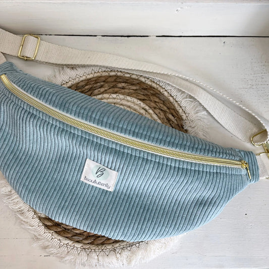 sac banane femme bleu ciel