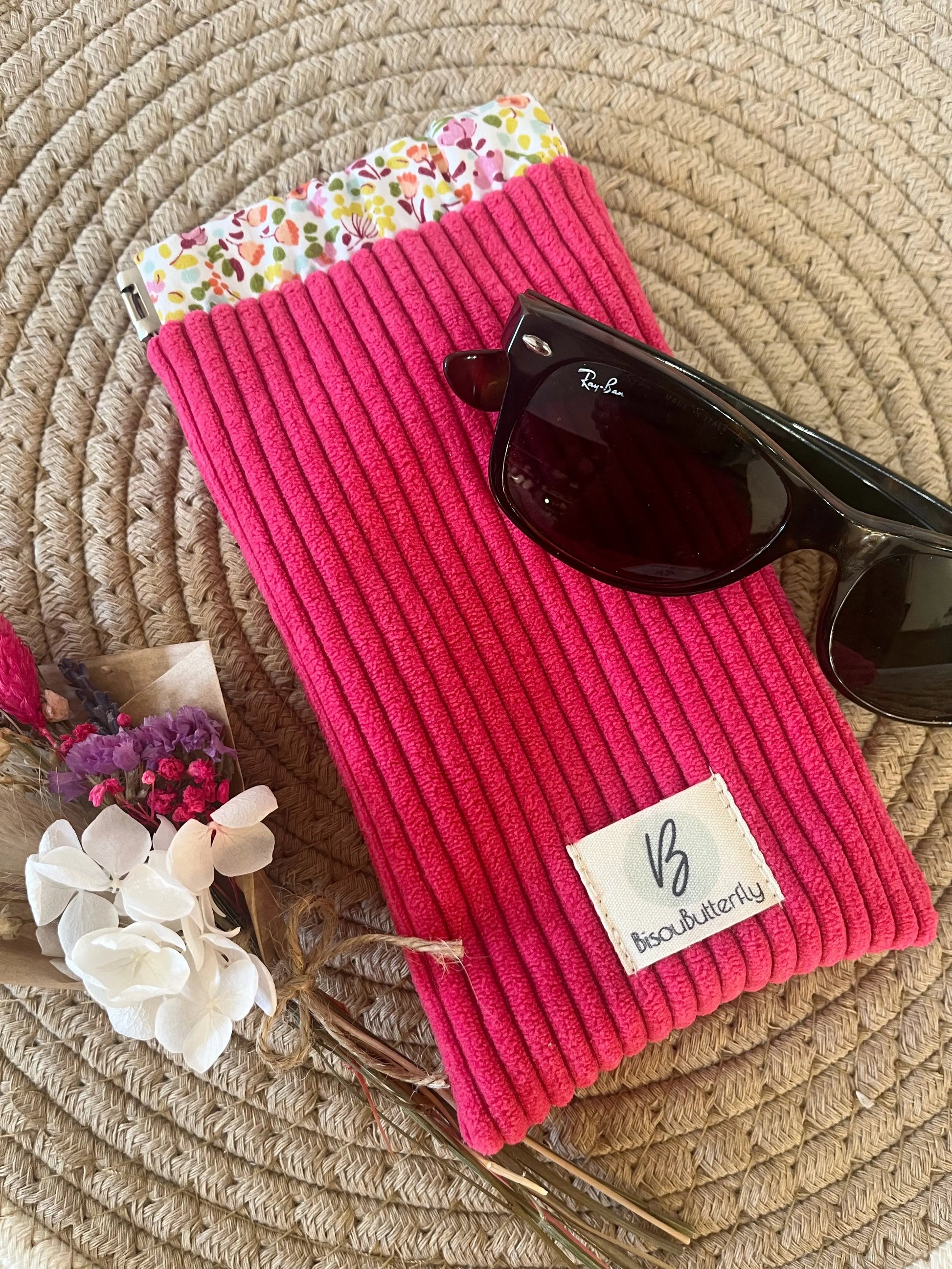 Etui à lunettes rose flupo