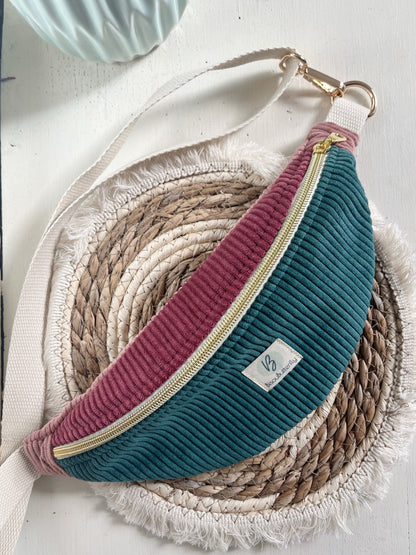 Sac banane ENFANT/ADO velours côtelé multicolore