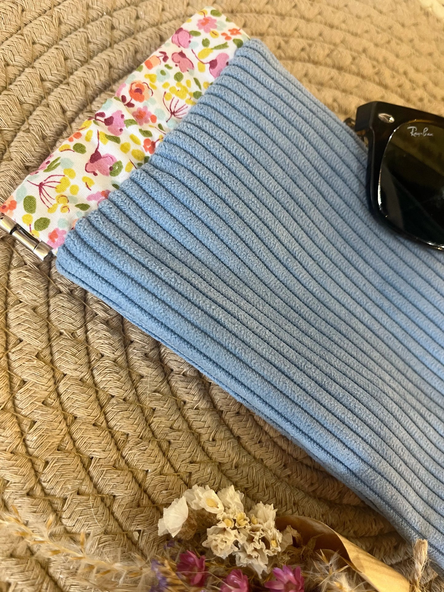 Étui à lunettes velours côtelé crème (Copie) BisouButterfly