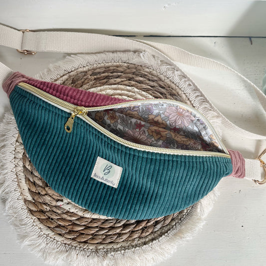 Sac banane ENFANT/ADO velours côtelé multicolore