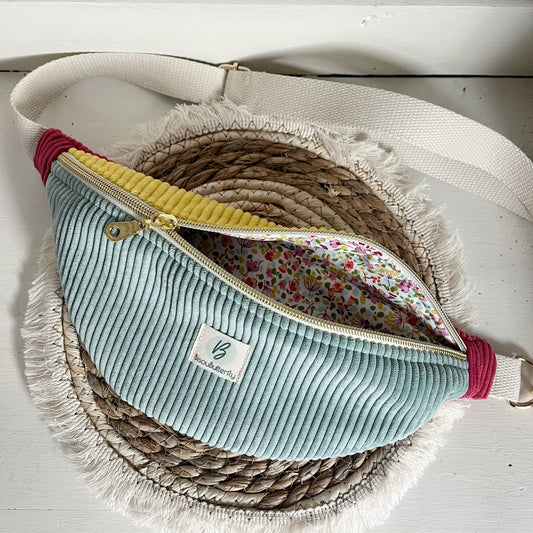 Sac banane ENFANT/ADO velours côtelé multicolore