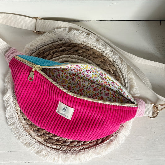 Sac banane ENFANT/ADO velours côtelé multicolore