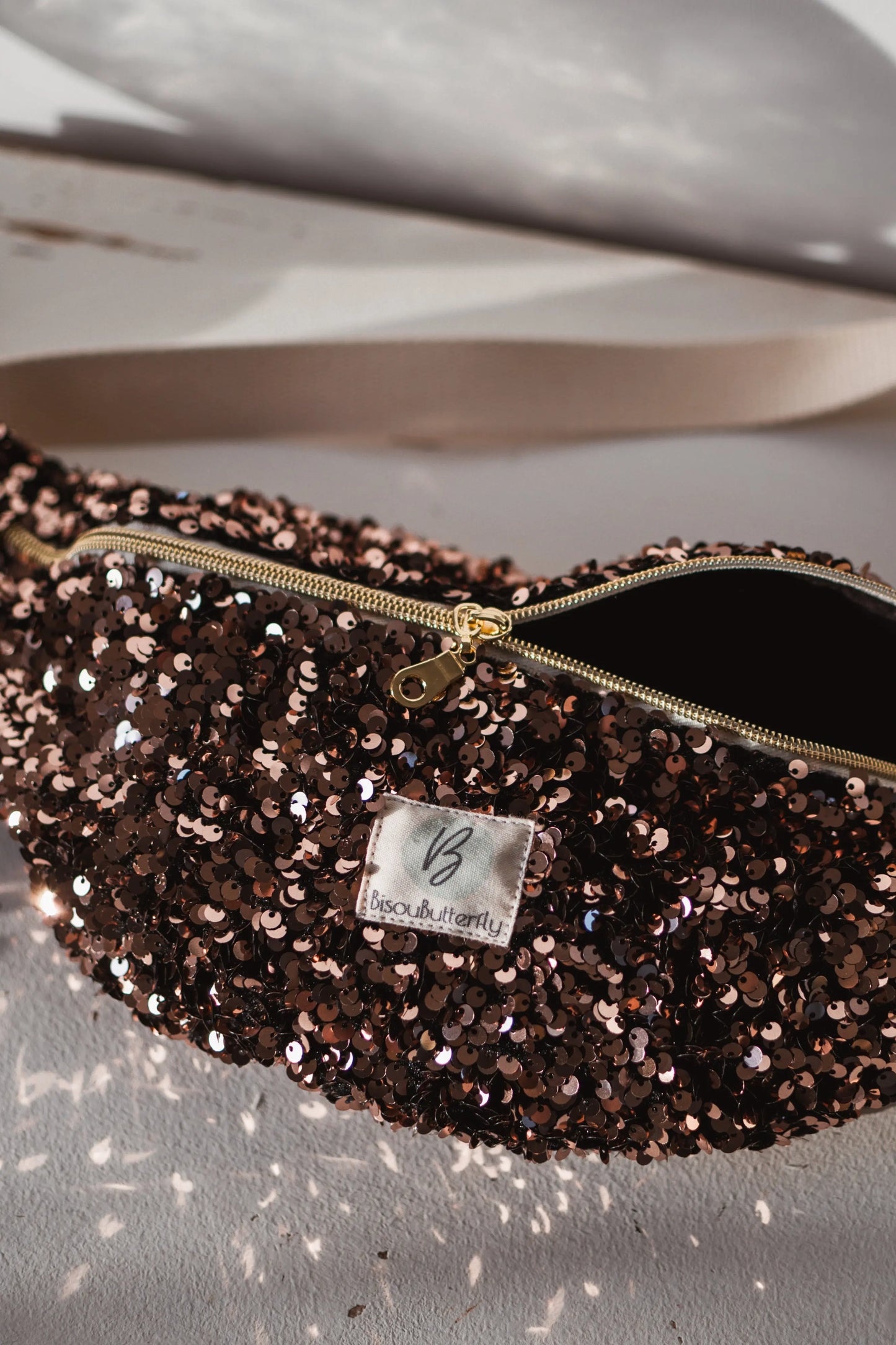 sacoche sequins rose