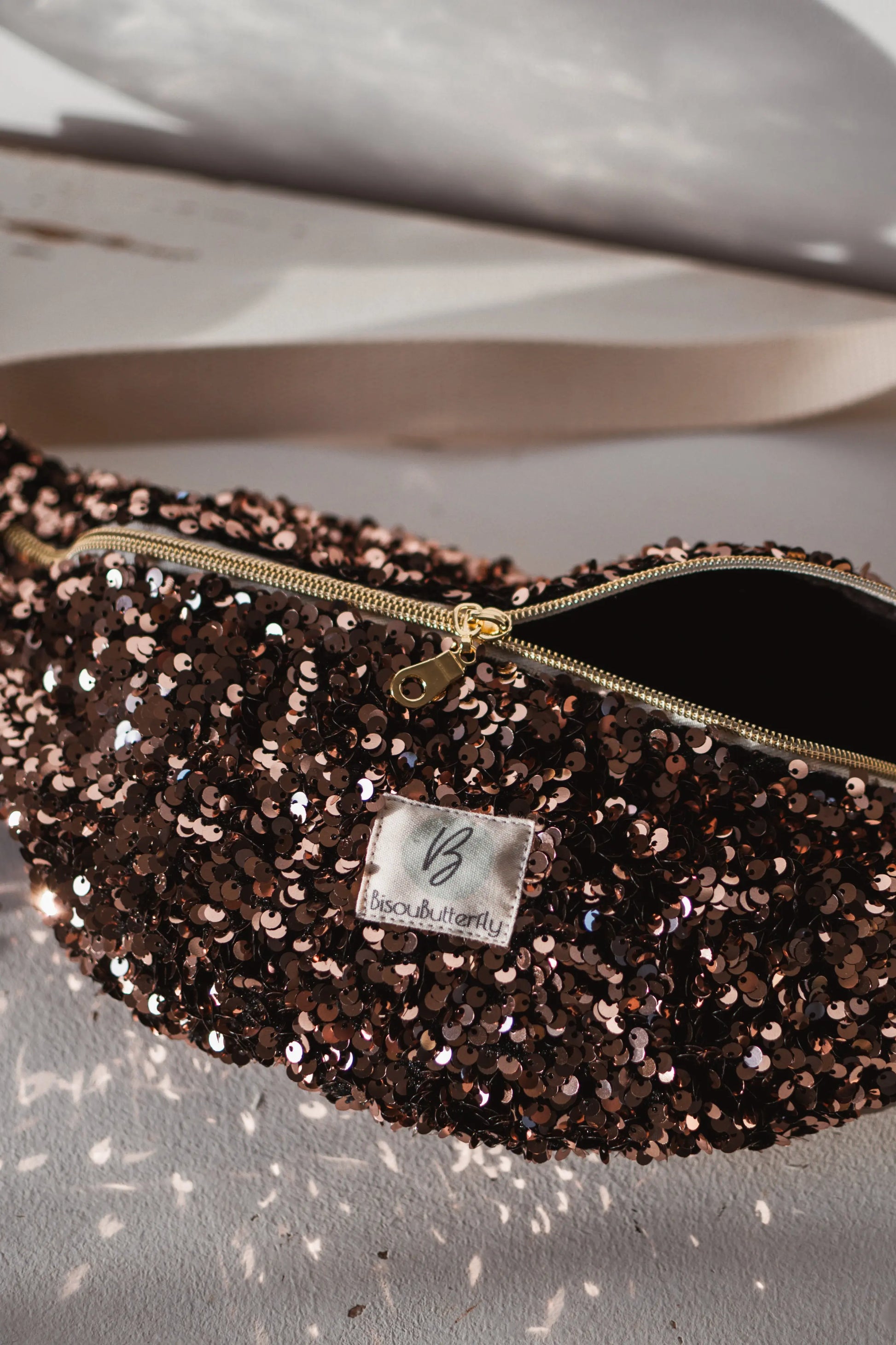 sacoche sequins rose