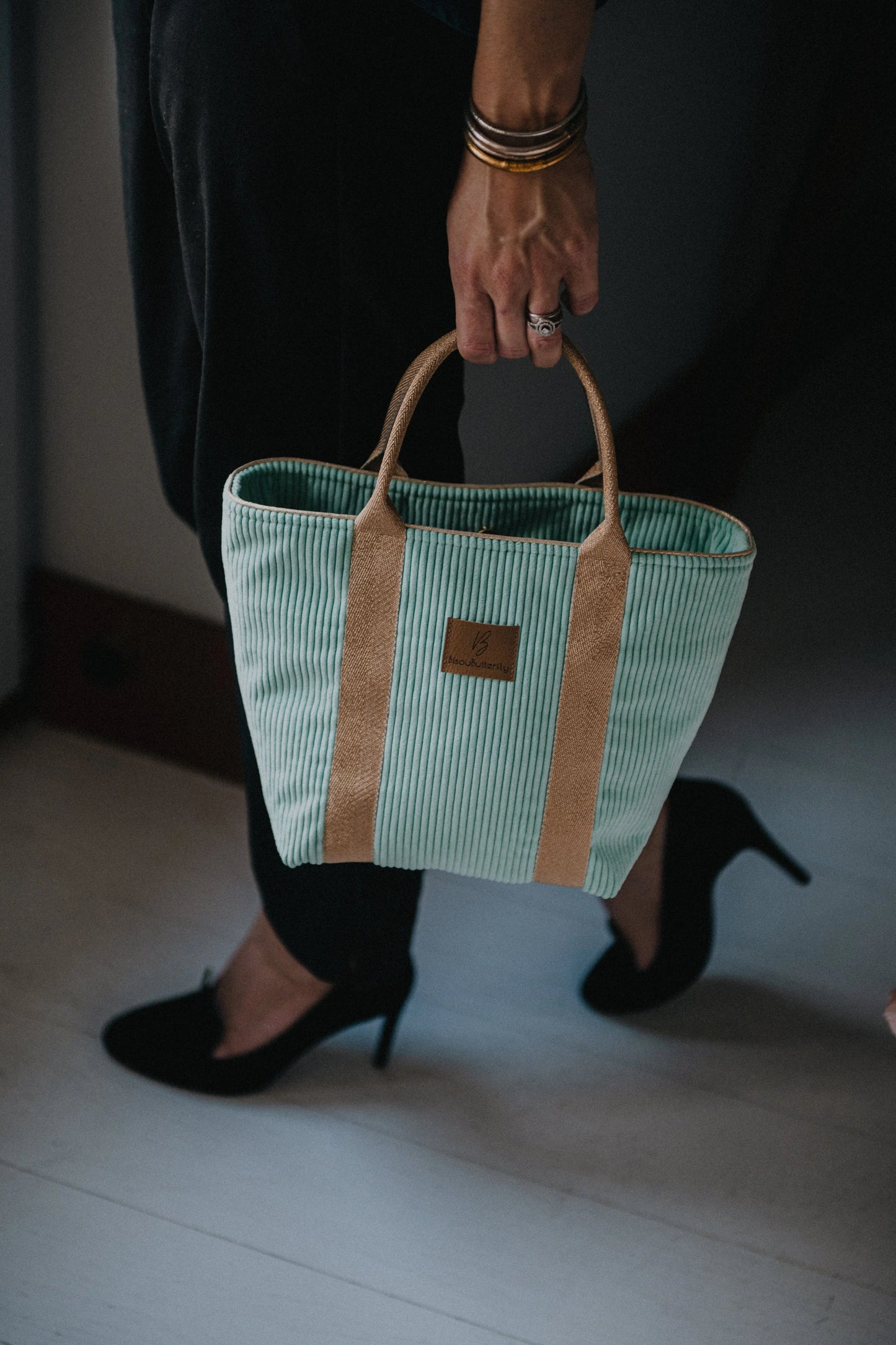 sac cabas vert d'eau
