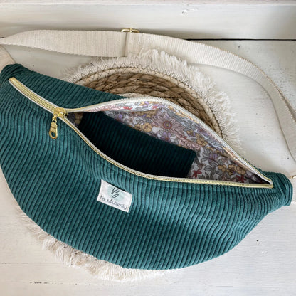 sac banane bleu vert