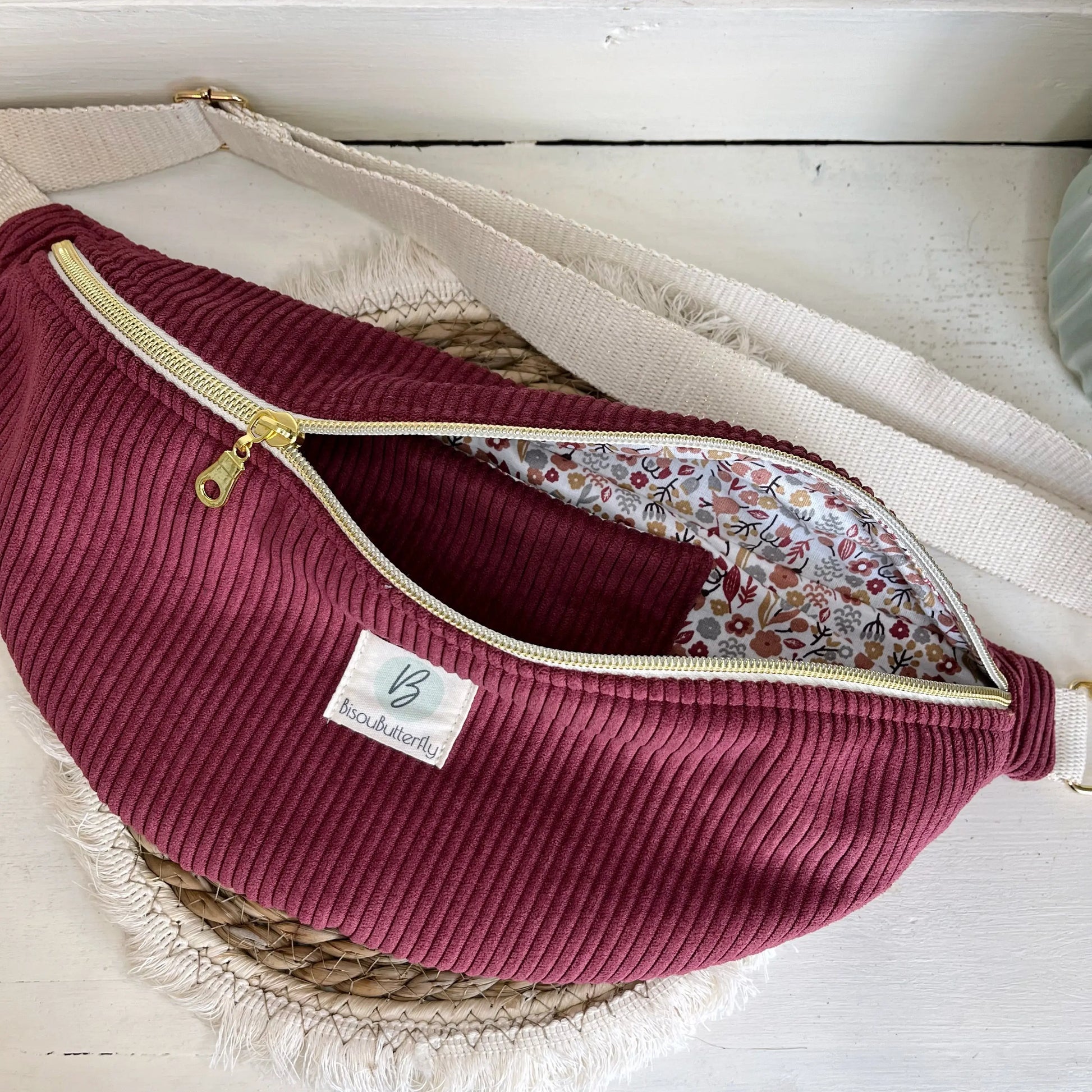 sac banane couleur framboise
