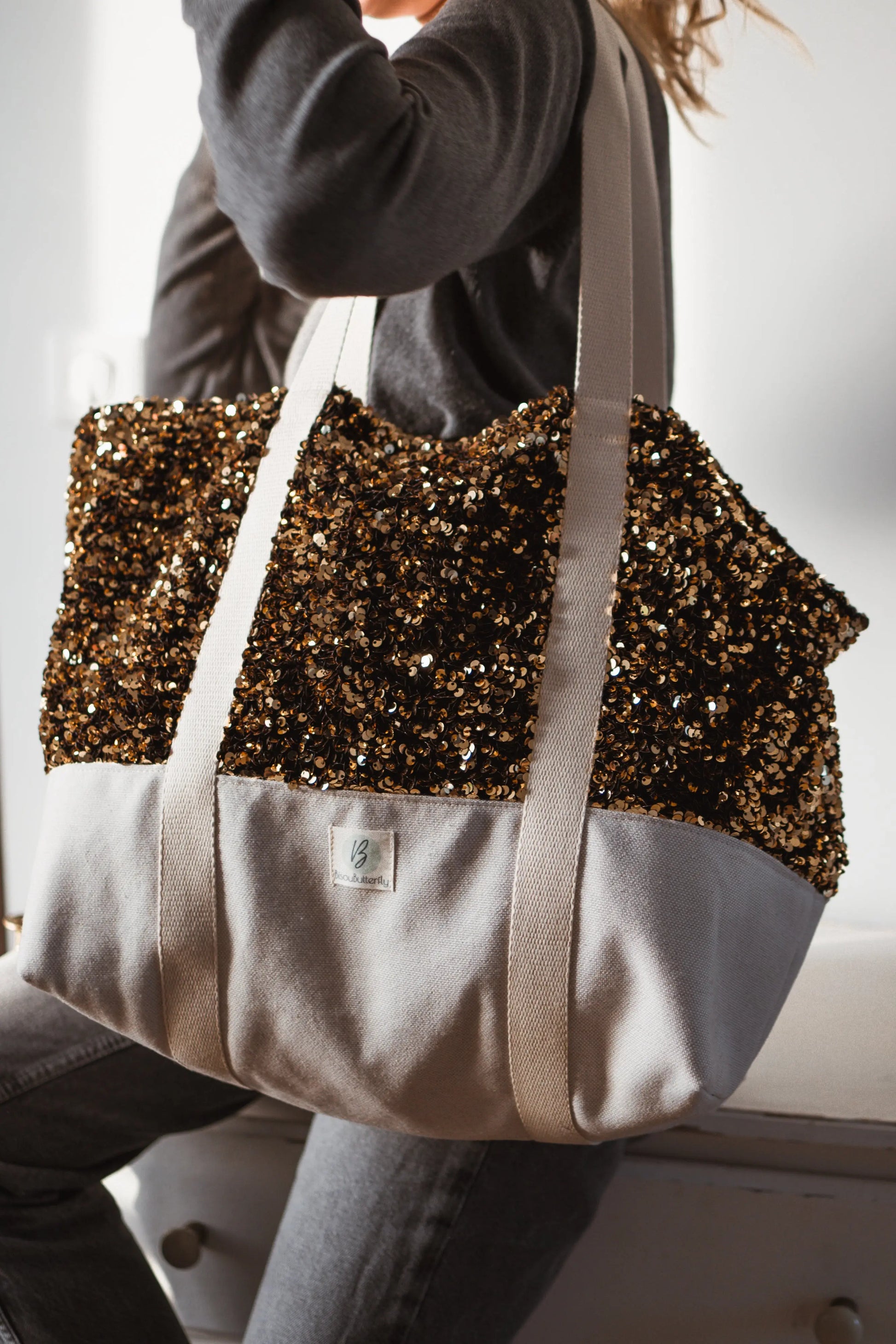 Grand sac sequins